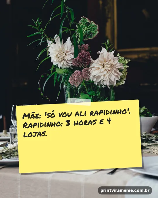 Exemplo do meme “Só vou ali rapidinho”