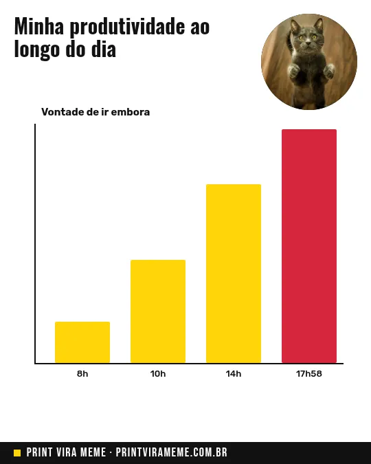 Exemplo do meme “Produtividade do dia”