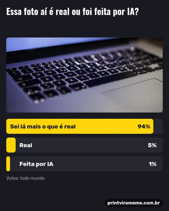 Exemplo do meme “Real ou feito por IA”