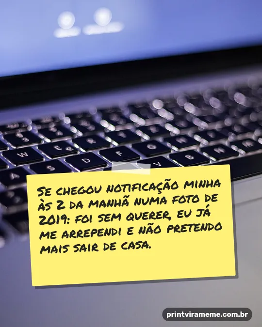 Exemplo do meme “Curtida sem querer”